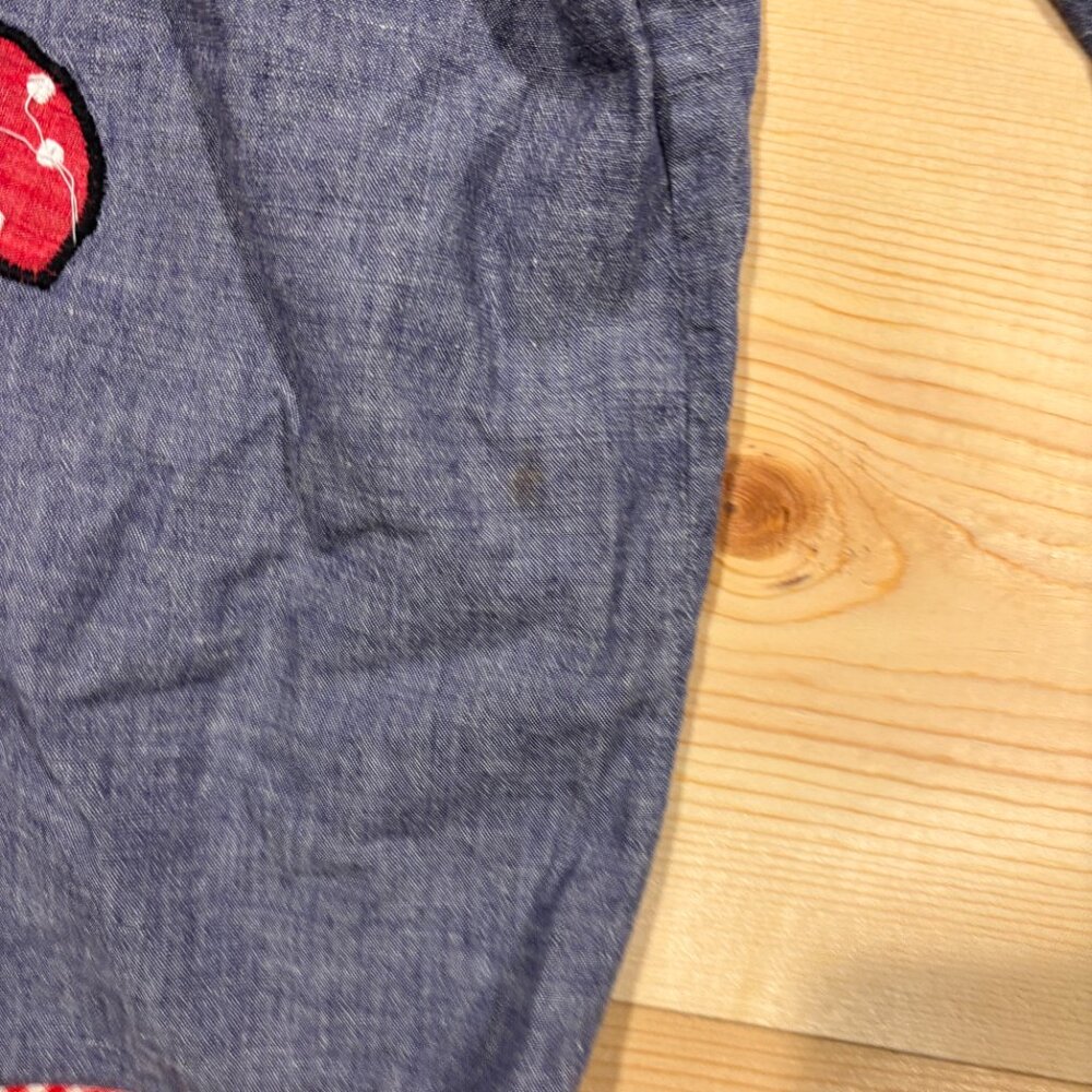 Vintage 70s Montgomery Ward Shirt Womens Medium Chain Stitched Mushrooms - Picture 14 of 15